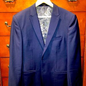 40R Slim Fit Suit Jacket Navy Blue